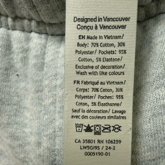 🍋 LULULEMON Gray Scuba Sweatpants with Embroidered Logo Size Large W5GI9S - Picture 5 of 16